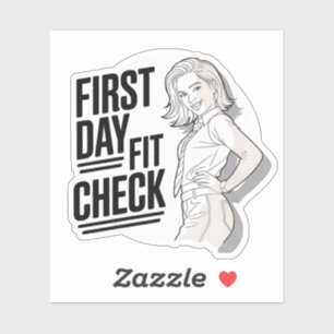 First Day Fit Check – Stylish Back to School  Sticker