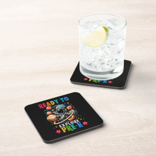First day Kids Welcome back to School Astronaut Beverage Coaster