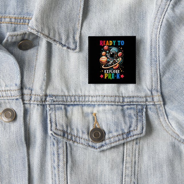 First day Kids Welcome back to School Astronaut  Button (In Situ)