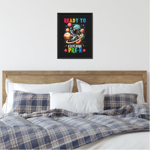First day Kids Welcome back to School Astronaut Canvas Print
