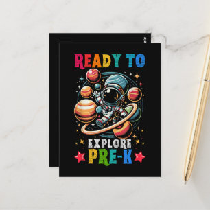 First day Kids Welcome back to School Astronaut Postcard