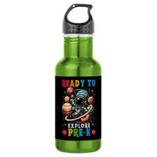 First day Kids Welcome back to School Astronaut Stainless Steel Water Bottle