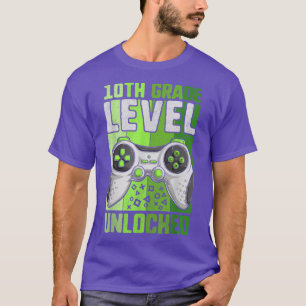First Day Of 10th Grade Level Unlocked Boy Video T-Shirt