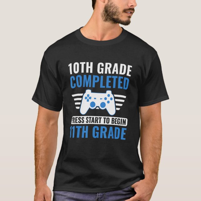 First Day of 11th Grade   Boys Gamer Eleventh Grad T-Shirt (Front)