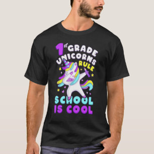 First Day of 1st Grade, Back To School, Girl, Unic T-Shirt