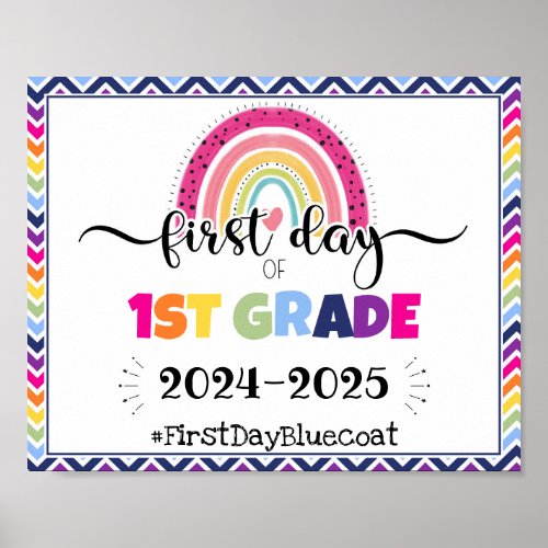 first day of 1st grade photo prop sign