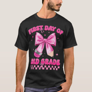 First Day Of 2Nd Grade Coquette Back To School T-Shirt
