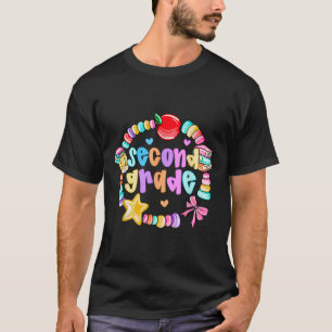 First Day Of 2nd Grade Friendship Bracelet Back To T-Shirt