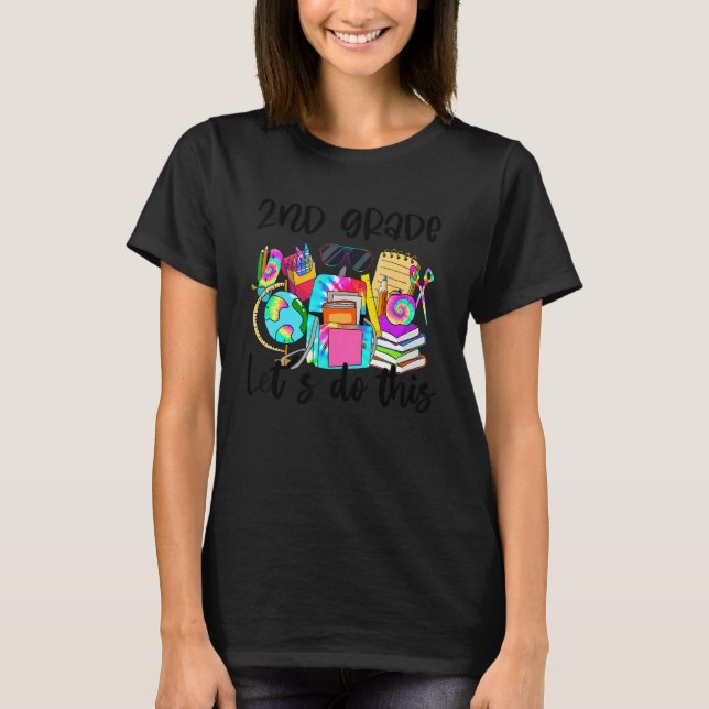 First Day Of 2nd Grade Kids Boys Girls Back To Sch T-Shirt (Front)