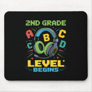 First Day Of 2nd Grade Level Begins Shirt Gamer Bo Mouse Pad