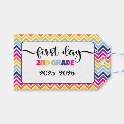 first day of 2nd grade photo prop sign gift tags