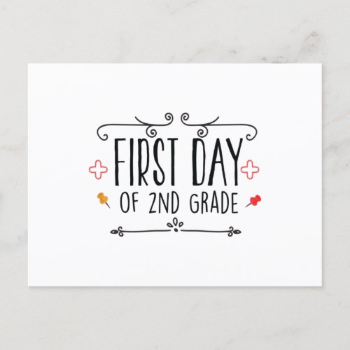 First Day of 2nd Grade Postcard