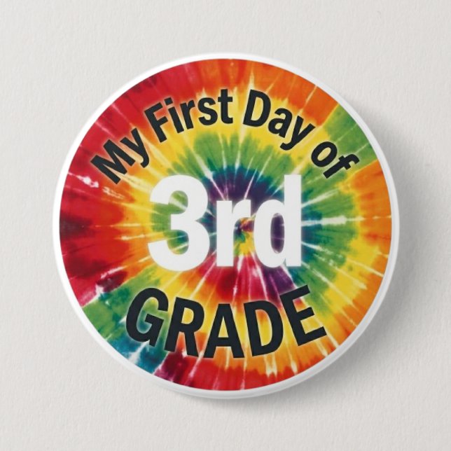 First Day of 3rd Grade Button (Front)
