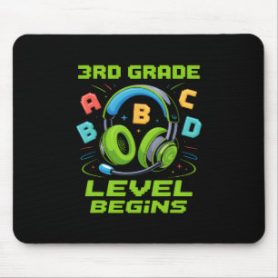 First Day Of 3rd Grade Level Begins Shirt Gamer Bo Mouse Pad
