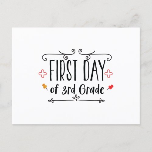 First Day of 3rd Grade Postcard