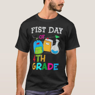 First Day Of 4th Grade Teacher  Back To Shool T-Shirt