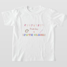 First Day of 5th Grade Shirt Art Theme