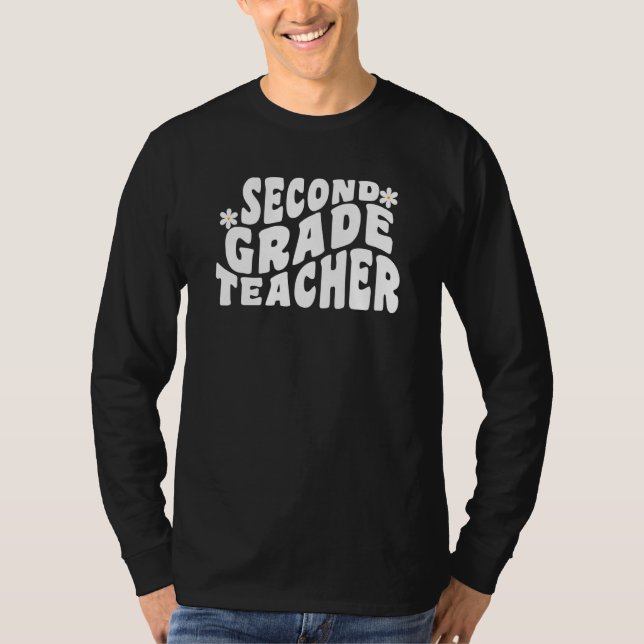 First Day Of Back To School Retro Second Grade Tea T-Shirt (Front)