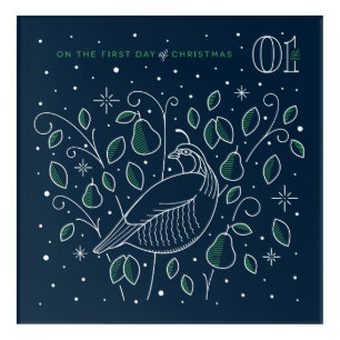 First Day of Christmas 12x12 Acrylic Print