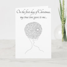 First Day of Christmas card