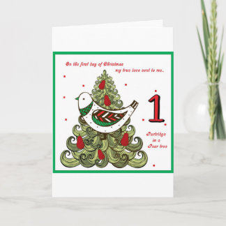 First Day of Christmas Holiday Card