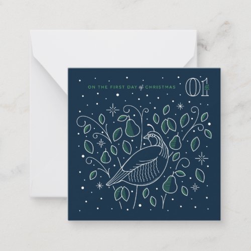FIRST DAY OF CHRISTMAS  Stationery Note Card