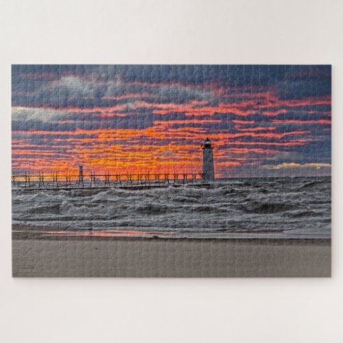 First Day of Fall Sunset Jigsaw Puzzle