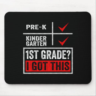 First Day Of First Grade Boys Girls Back To Schoo Mouse Pad