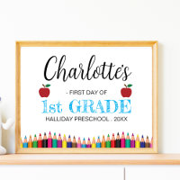 First Day of First Grade Minimalist Back to school