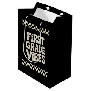 First Day of First Grade Vibes Back to School Medium Gift Bag