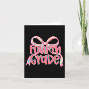First Day Of Fourth Grade Floral Bundle For Teache Card