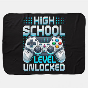 First Day of High School Level Unlocked Baby Blanket