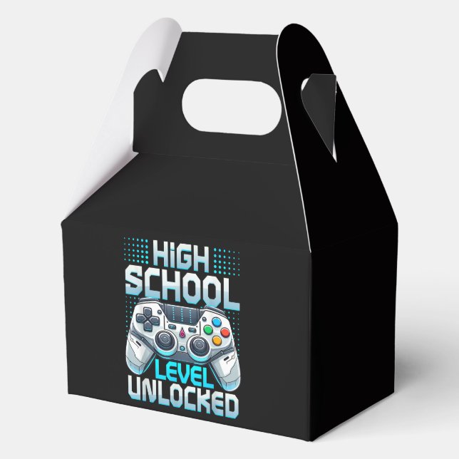 First Day of High School Level Unlocked Favor Boxes (Front)