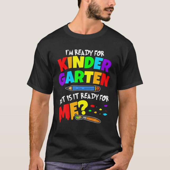 First Day Of Kindergarten Back To School Funny Kid T-Shirt (Front)