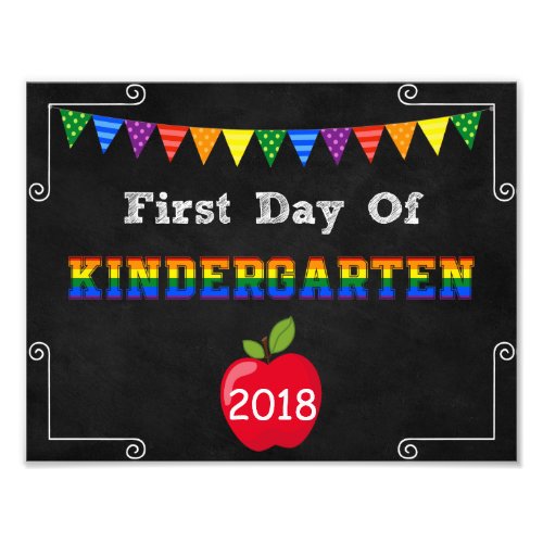 First Day of Kindergarten Editable Sign