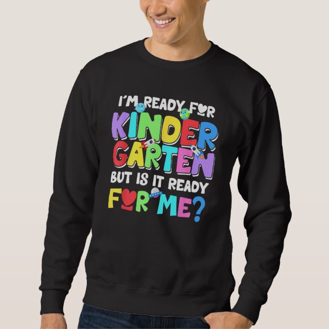 First Day Of Kindergarten Kids Back To School Boy  Sweatshirt (Front)