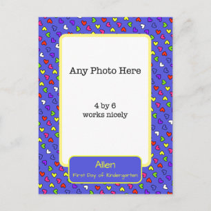 First Day of Kindergarten Photo Postcard