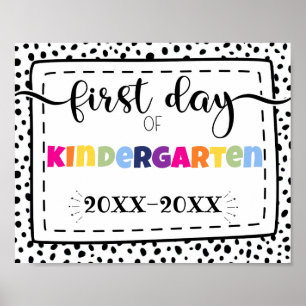 first day of kindergarten photo prop sign