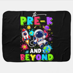 First Day of Pre-K Astronaut Space Back to School Baby Blanket