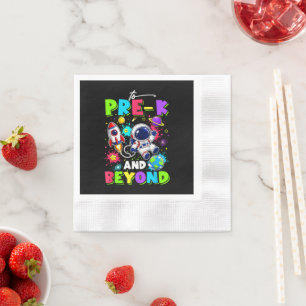 First Day of Pre-K Astronaut Space Back to School Napkins
