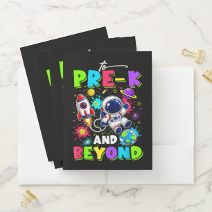 First Day of Pre-K Astronaut Space Back to School Pocket Folder