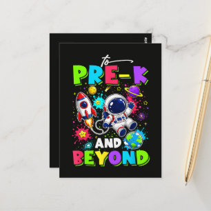 First Day of Pre-K Astronaut Space Back to School Postcard
