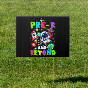 First Day of Pre-K Astronaut Space Back to School Sign