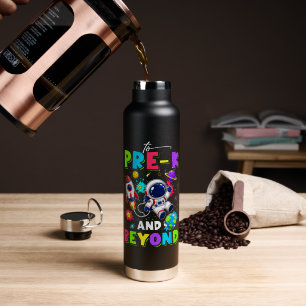 First Day of Pre-K Astronaut Space Back to School Water Bottle