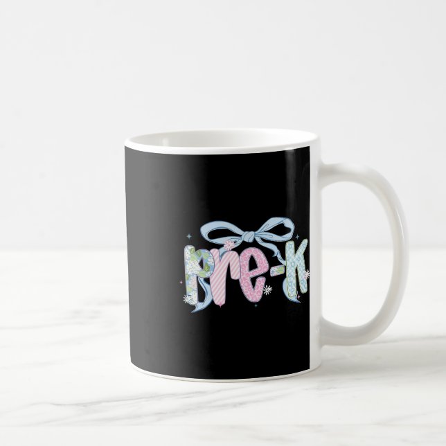 First Day Of Pre-k Floral Bundle For Teacher 2  Coffee Mug (Right)