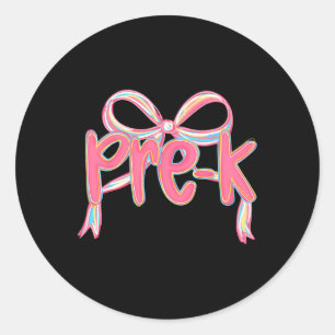 First Day Of Pre-k Floral Bundle For Teacher Classic Round Sticker