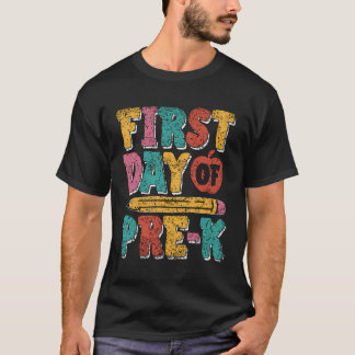 First Day Of Pre-K Kids Pre-Kindergarten Cute Pk T-Shirt