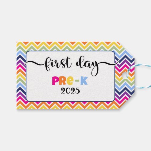 first day of pre_k photo prop sign gift tags