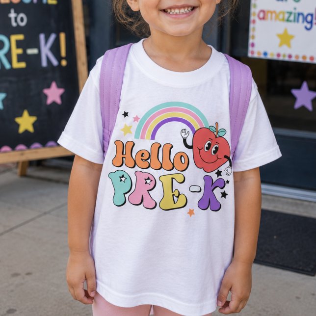 First Day of Pre-K Rainbow T-Shirt (Creator Uploaded)