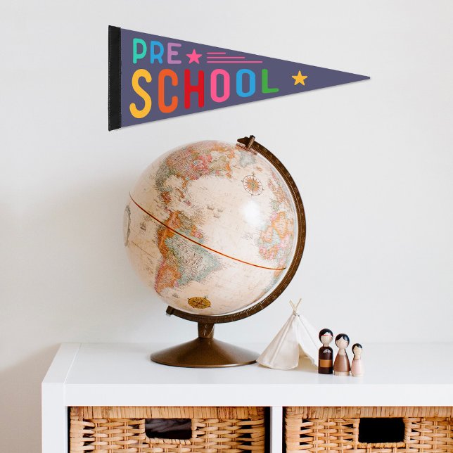 First Day of Preschool Pennant Flag (Creator Uploaded)